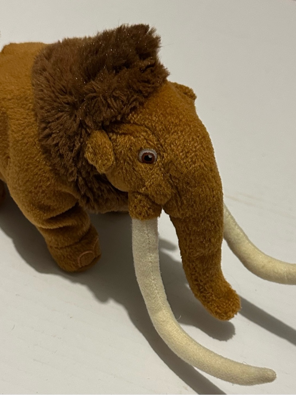 Ty Brown Woolly Mammoth Plush with Cream Tusks